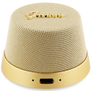 Guess Bluetooth Speaker Stand Gold Magnetic Script Metal