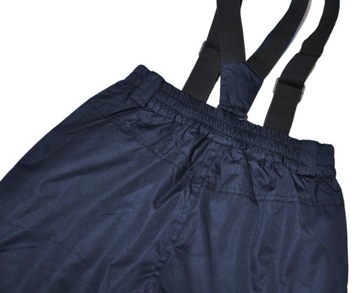 G-TEX Spodnie ZIMOWE na odpinane szelki granat Narciarskie ocieplane r 164