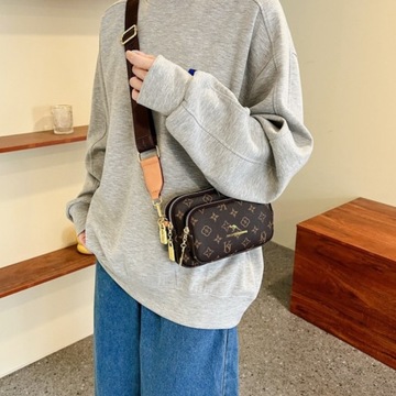 НАСТЕННАЯ СУМКА ЖЕНСКАЯ, ВМЕСТИТЕЛЬНАЯ, КОРИЧНЕВЫЙ УЗОР