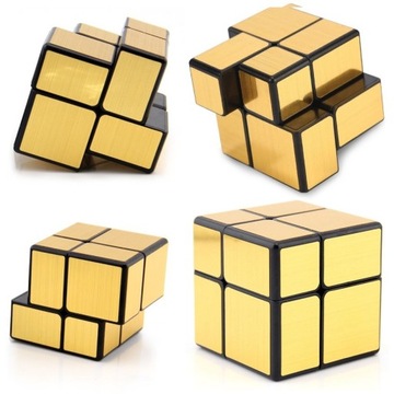 ZŁOTA KOSTKA Logiczna Mirror Lustro GOLD 2x2x2