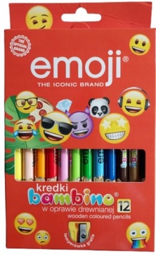 Kredki bambino grube Emoji temperówka