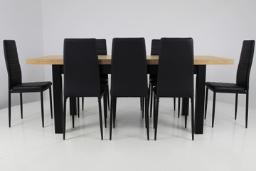 8 стульев из экокожи + ДЕРЕВЯННЫЙ РАСШИРЯЕМЫЙ стол