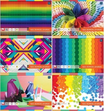 Blok techniczny A4/10K kolorowy INTERDRUK