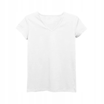 Женская футболка MORAJ, классический V-образный вырез, белая, XL