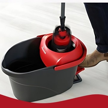 VILEDA Mop obrotowy Easy Wring ULTRAMAT ULTRAMAX TURBO Z WIRÓWKĄ PŁASKI