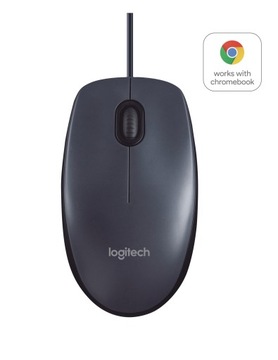 Káblová myš Logitech B100 čierny optický senzor