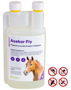 ASEKOR FLY PREPARAT NA MUCHY KOMARY DLA KONI 1L