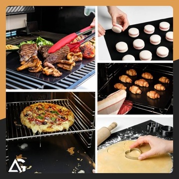 4x MATA TEFLONOWA DO GRILLA TACKA NA GRILL DO PIECZENIA GRILLOWANIA ZESTAW