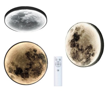 Lampa Plafon LED Wobako MOON Księżyc ring pilot 40cm futurystyczny design