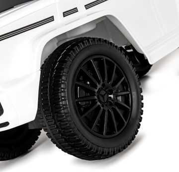 DUŻY JEŹDZIK samochód AUTO pchacz MERCEDES G-CLASS chodzik DŹWIĘKI schowek