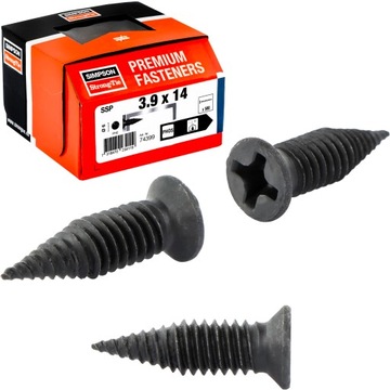 WKRĘTY PCHEŁKI OSTRE SIMPSON STOŻKOWE TYPU TEX DO METALU 3,9x14mm 100szt