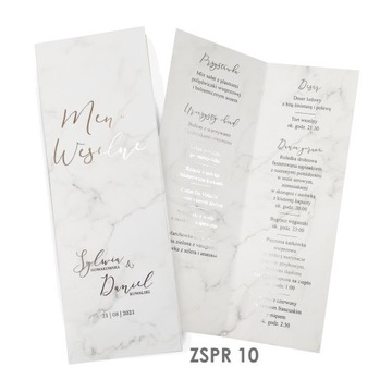 Карточка-меню для свадебного меню Пастельная Радуга позолоченная ЦВЕТА