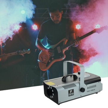 Мощная дымовая машина со светодиодным эффектом RGB 1500 Вт, два пульта дистанционного управления / Firefog