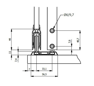 Нижняя тележка, колесо, ролик для раздвижных дверей INDECO.