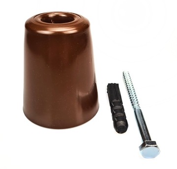 ODBOJNIK DRZWIOWY GUMOWY ODBÓJ XXL 80 MM BRĄZOWY