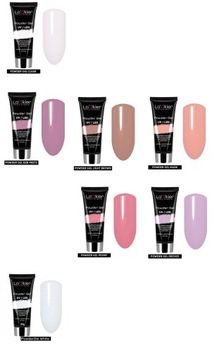 Набор из 7 акриловых гель-лаков, акриловых поли-полигелевых гибких форм.