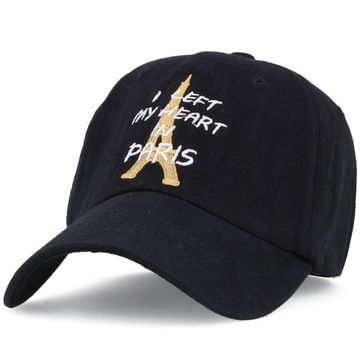 Damska czapka z daszkiem PARIS czarna