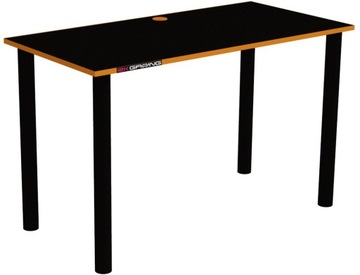 BIURKO GAMINGOWE KOMPUTER CZARNE POMARAŃCZ 120x60