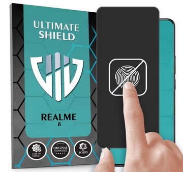SZKŁO DO REALME 8 HYBRYDOWE MATOWE BRAK ODCISKÓW CAŁY EKRAN 5D