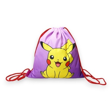 Worek plecak dla dzieci Pikatchu prezent Pokemon do szkoły przedszkola