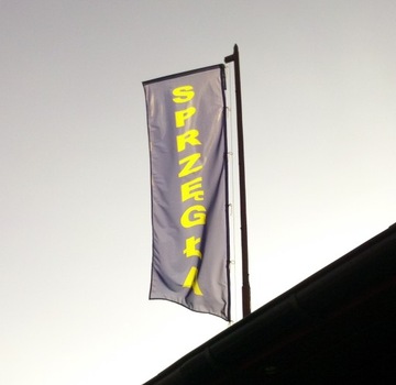 Рекламный флаг 300х150см фирменная печать + логотип