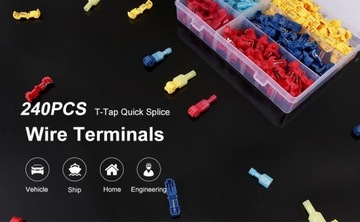 БЫСТРОРАЗЪЕМНЫЕ СОЕДИНЕНИЯ, 240 ШТ. НАБОР ЭЛЕКТРИЧЕСКИХ КОМПРЕССИОННЫХ РАЗЪЕМОВ ТИПА-T