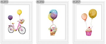 BALONIKI ZWIERZAKI PLAKAT PLAKATY 50CMX70CM