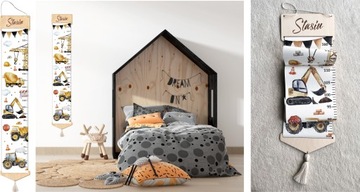 МЕРА ВЫСОТЫ на стену полотно ДЕТСКОЕ название