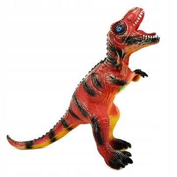 MEGA DUŻY DINOZAUR GUMOWY VELOCIRAPTOR DŹWIĘK 60cm
