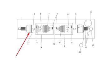 2204250 Наружный шарнир заднего моста