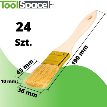 ПОЛУАНГЛИЙСКАЯ ЩЕТКА 36 ММ | Плоская кисть для малярных работ Универсальная ПОЛИРОВКА