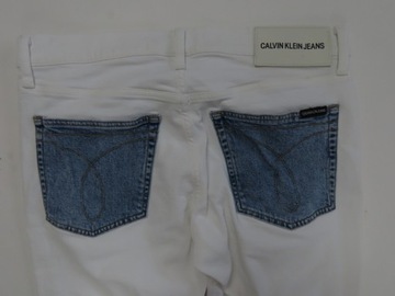 CALVIN KLEIN__JEANSY BIAŁE RURKI SLIM PAS 88__32/32