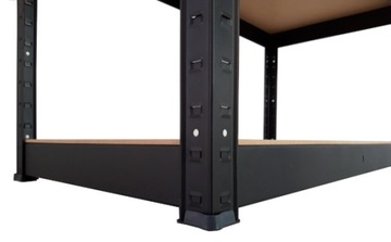 СКЛАДНОЙ МЕТАЛЛИЧЕСКИЙ СТЕЛЛАЖ ДЛЯ ГАРАЖНОГО ОФИСА, ЧЕРНЫЙ 150x70x30см