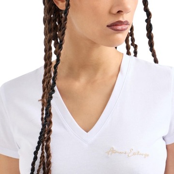 ARMANI EXCHANGE - T-shirt slim fit w kolorze białym S
