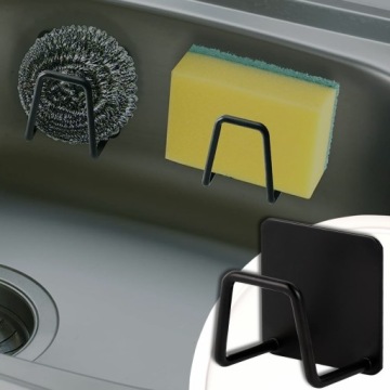 ВЕШАЛКА ДЛЯ ПОЛОТЕНЦА-ОРГАНИЗАТОРА ДЛЯ КУХОННОЙ ГУБКИ, СТАЛЬ 5*5*3,5 СМ СЕРЕБРЯНАЯ