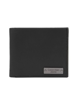 CALVIN KLEIN PORTFEL MĘSKI PLAQUE BIFOLD CZARNY