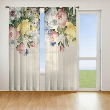 Занавеска на окно Flowers Digital Pattern 132x213см