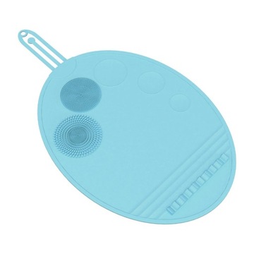 Brush Cleaning Mat Reusable Cleaning Portable Washing Tool for blue