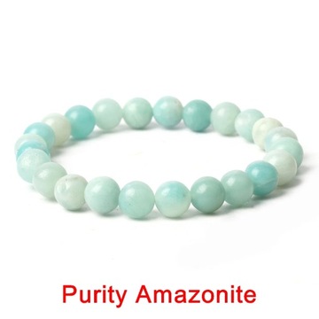 Handmade Elasticity Bracelet 4mm 6mm 8mm 10mm Natural Stone Smooth Round