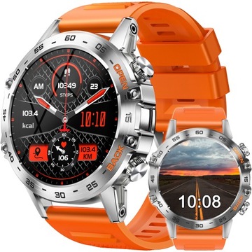 ZEGAREK SMARTWATCH MĘSKI Z CIŚNIENIOMIERZEM ROZMOWY DWA PASKI MENU POLSKIE