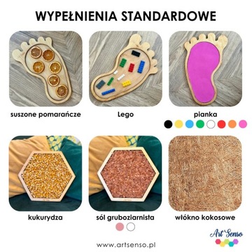 Ścieżka sensoryczna duża naturalna Montessori kwadrat integracja terapia
