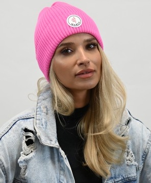 Модная женская осенняя шапка Neon Pink n1