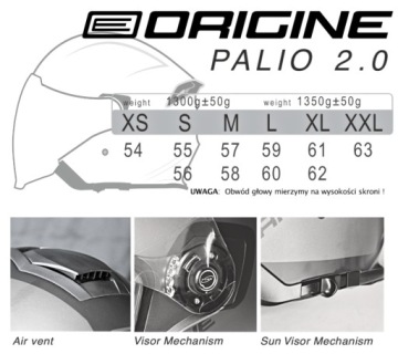 Шлем ORIGINE PALIO 2.0 DEEPSKY матовый синий черный M