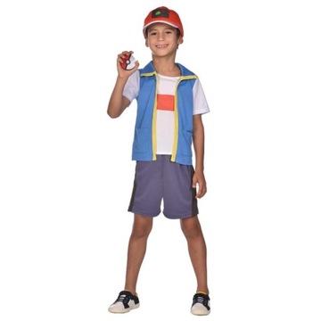 Kostium Strój dziecięcy Pokemon Ash Ketchum na licencji 6-8 lat 116-128 cm