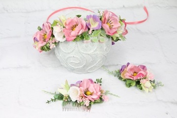 Расческа для волос LILA с анемоном, свадебное украшение с цветами