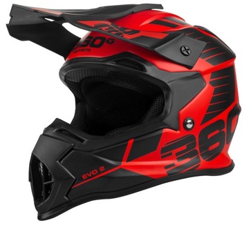 KASK MOTOCYKLOWY DZIECIĘCY CROSS ENDURO ATV MTB QUAD LEKKI 360° EVO 2 