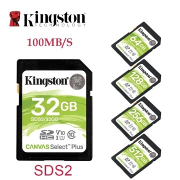 Карта памяти Kingston SD 128 ГБ Canvas Select Plus R100 МБ/с [OUTLET]