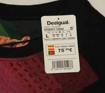 Desigual ______ BLUZA W GEOMETRYCZNE WZORY ____ L