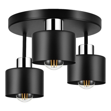 LAMPA sufitowa wisząca LED ŻYRANDOL PLAFON CHROM loft nowoczesna E27