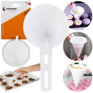 Воронкообразный порционирующий диспенсер для теста, кексов, соусов